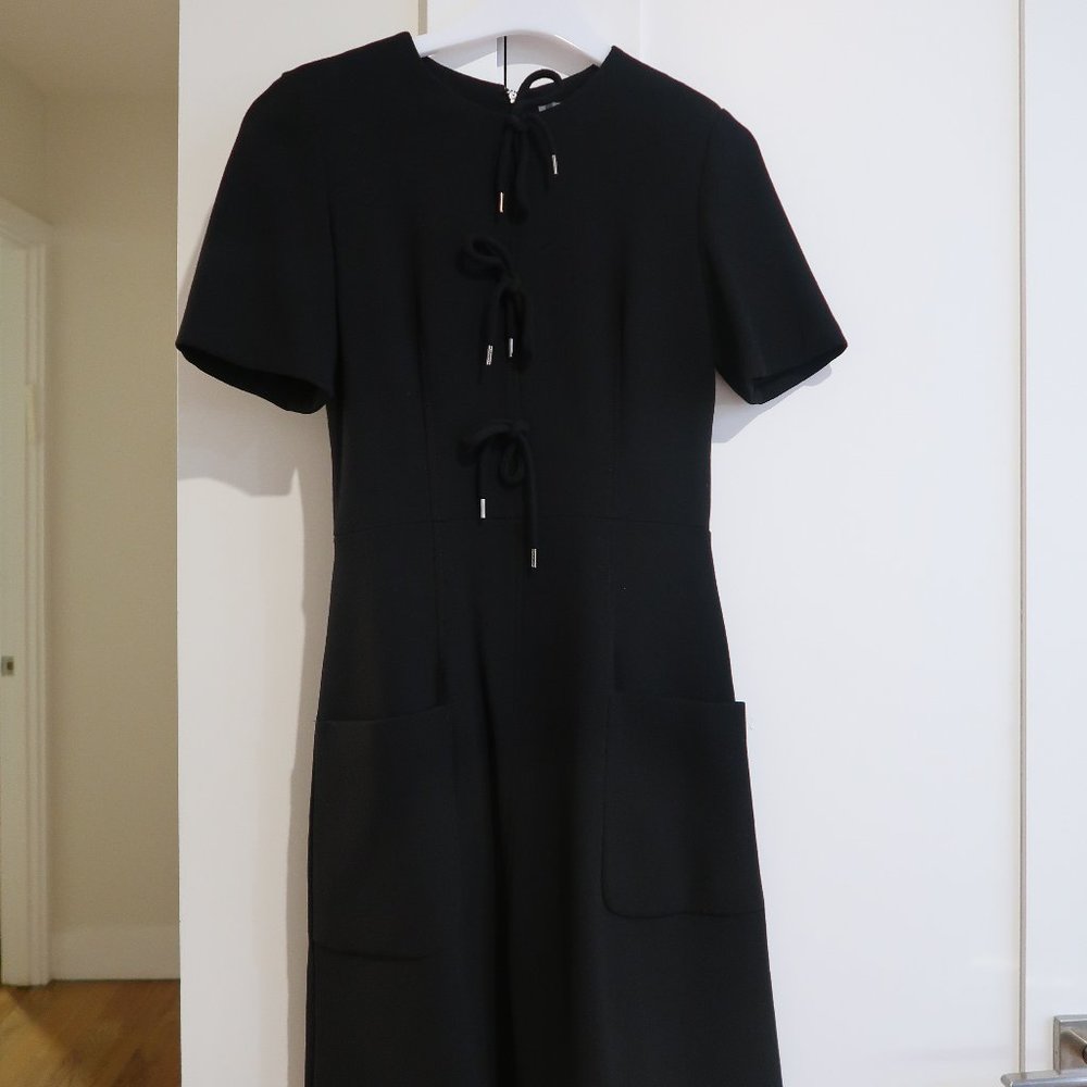 Lela Rose black dress with bows